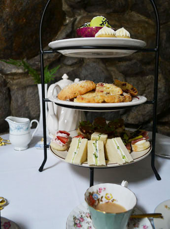 Afternoon tea tray at Sweet Marie's Tea, West Main St., Wickford Village, R.I.